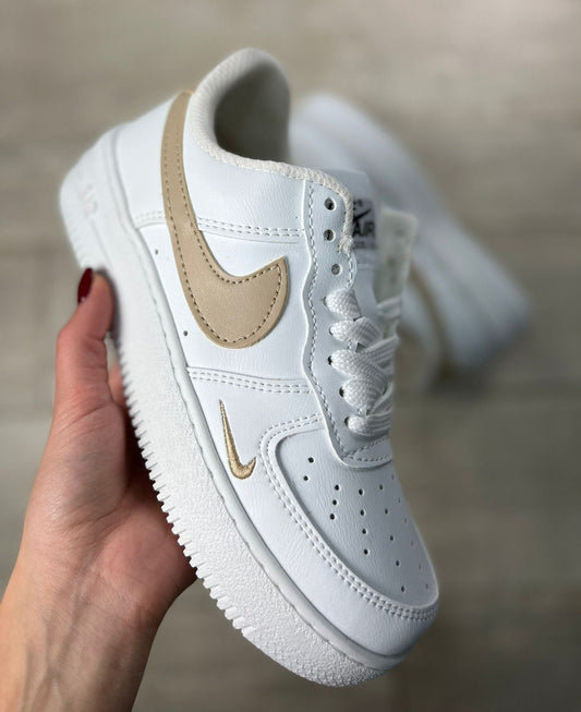White-Beige Air Force Sneakers