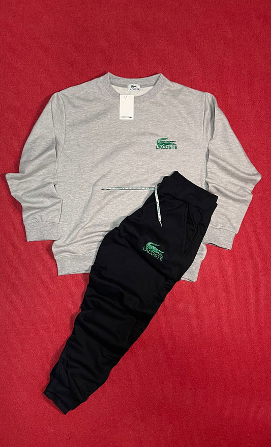 Gray Lacoste Tracksuit