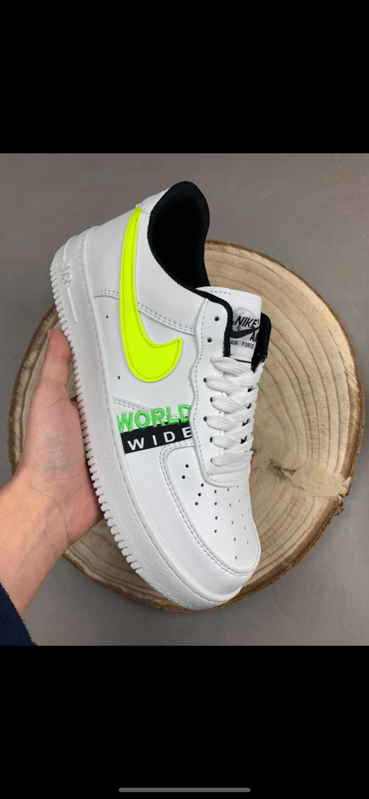 Air Force 1 White-Yellow Sneakers