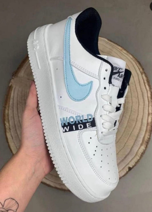 White-Blue Air Force Sneakers